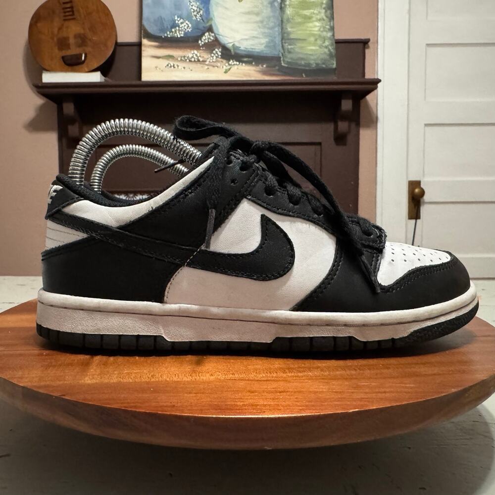 Nike Dunk Low Youth Size 4.5 Panda Black White Sneaker Shoes CW1590-100
